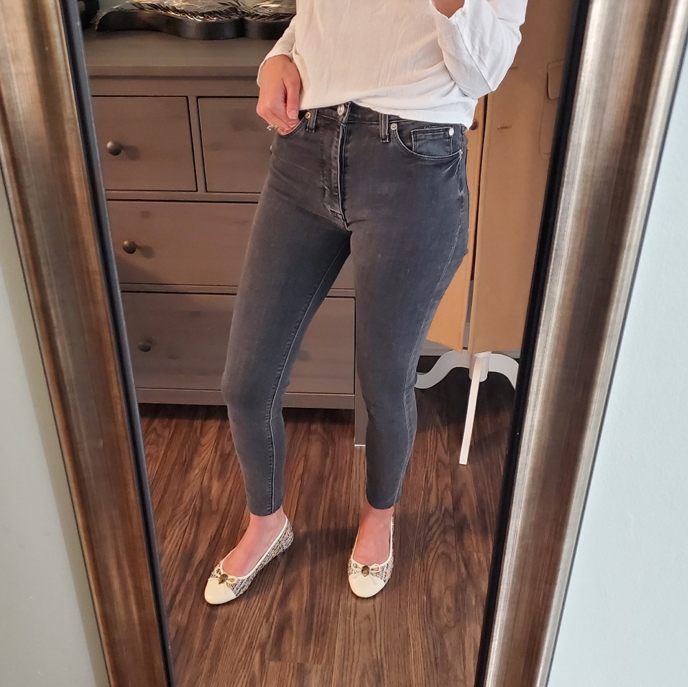 Hudson Barbara High Waist Super Skinny Jeans Gray